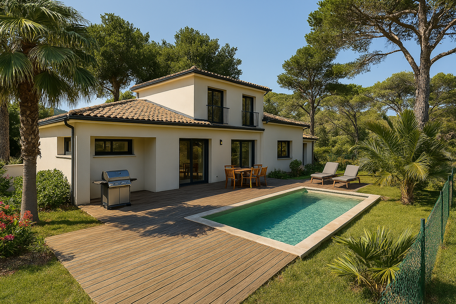 Terrain constructible avec vue mer et piscine - carqueiranne