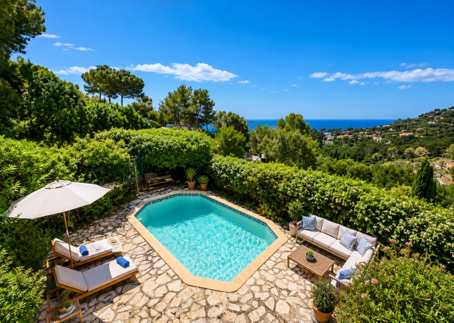 MONT DES OISEAUX - VUE MER - PLEIN SUD - VILLA AVEC PISCINE